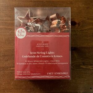 ASHLAND CHRISTMAS ICON STRING LIGHTS CLEAR WIRE COOKIE CUTTERS